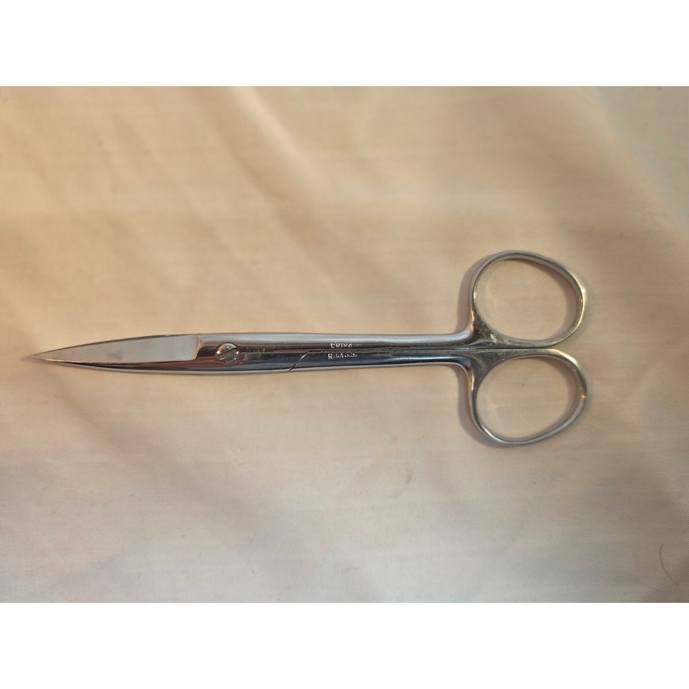 Vintage RAL Stainless Steel Straight Iris Scissors 4.5 Inch Precision Shears